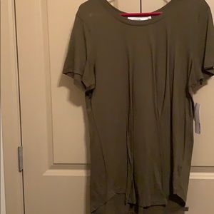 Olive crew neck T-shirt